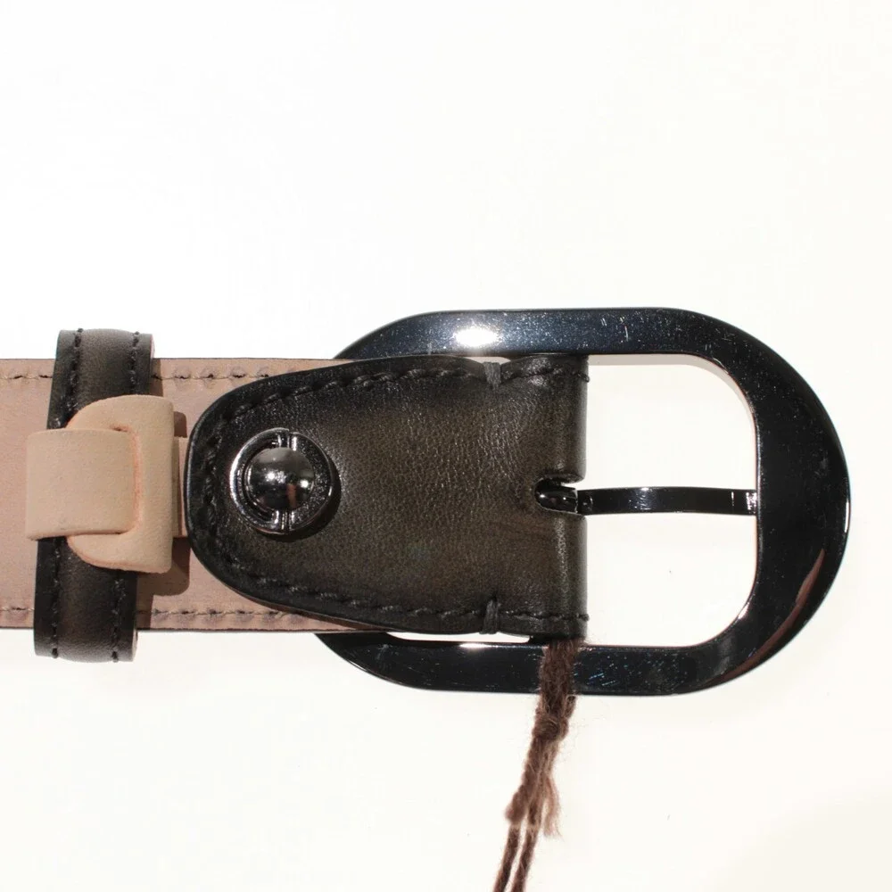 Di Bianco NWT Cut to Size Dress Belt In Solid Green Leather One Size